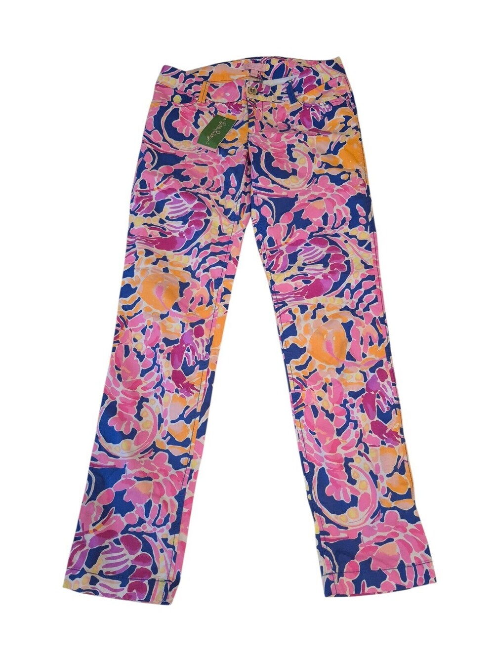 NWT Lilly Pulitzer Callahan Brilliant Catch and Release Floral Tropical Pants 2